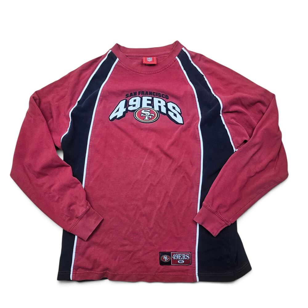 SAN FRANCISCO 49ERS NFL Men's Knit Long sleeve Shirt Men's L/XL VTG 90s Gameday